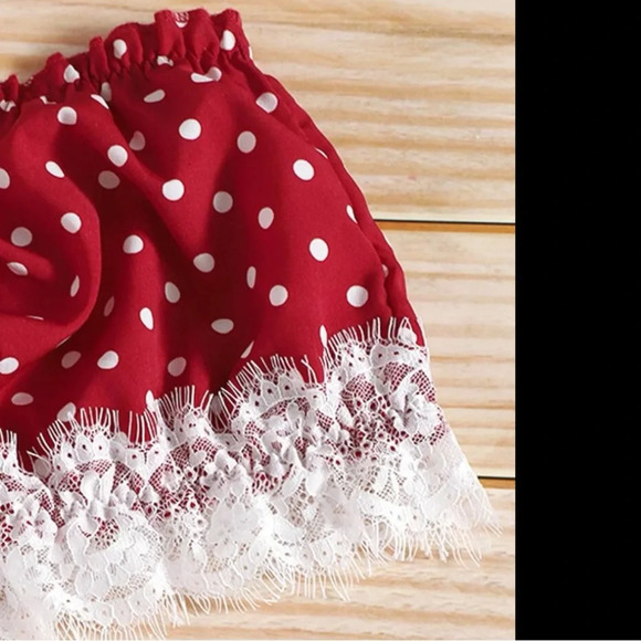 3 for $10 🛍️ SHEIN Polka Dot Lace Trim Bandeau & Shorts Lingerie Set NWT - Picture 4 of 6